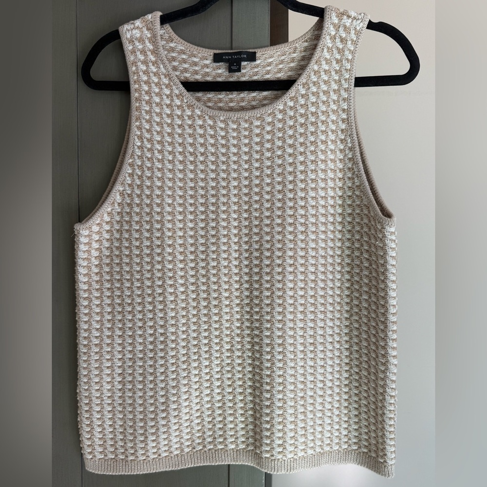 Ann Taylor Textured Knit Tank Top